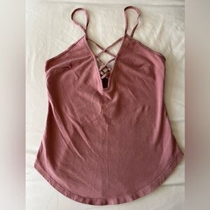 Strappy mauve tank top